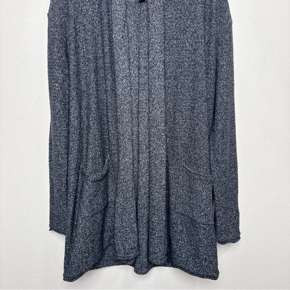 Roots Womens Medium Shawl Collar Heathered Black Knit Cardigan - Picture 5 of 15